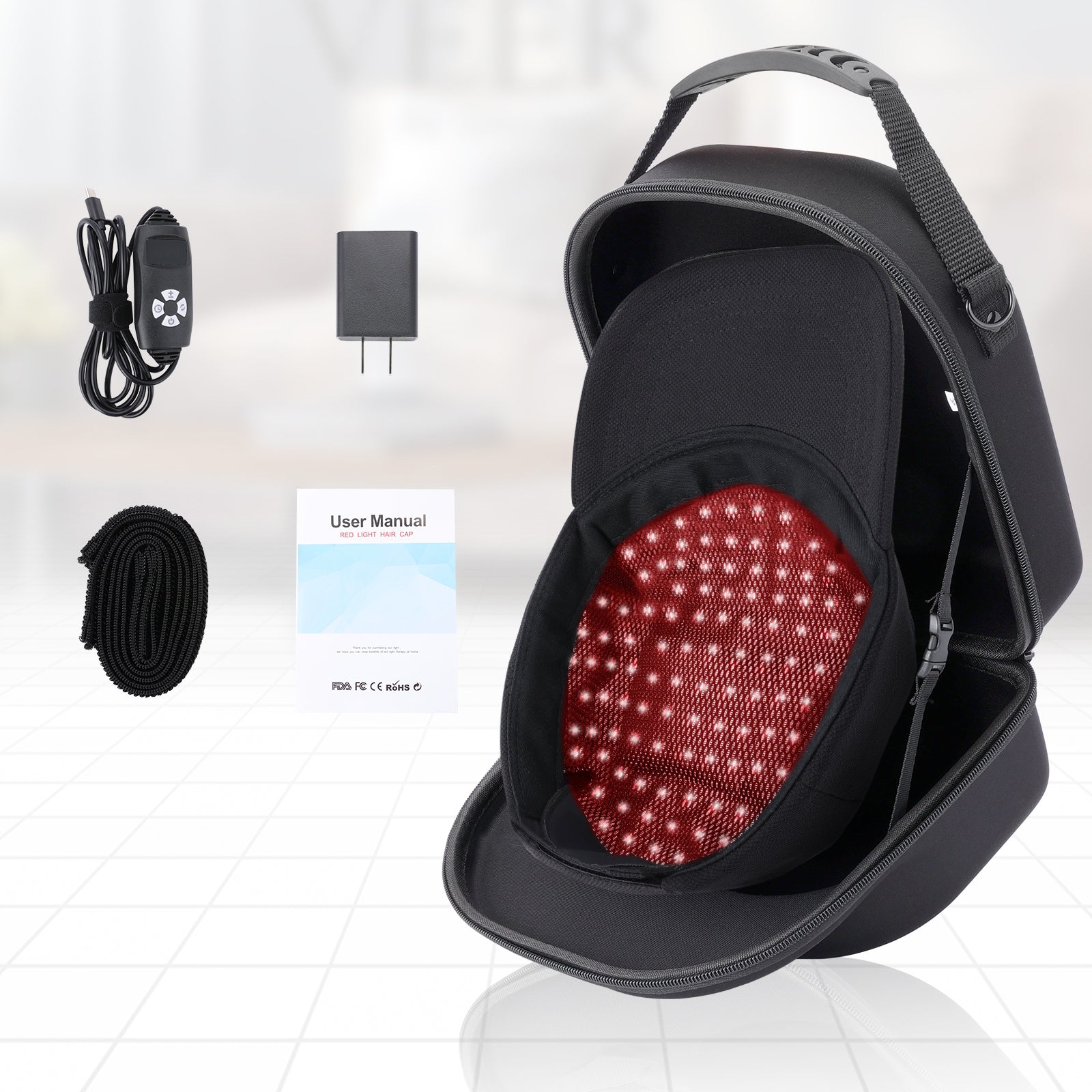 Red Light Therapy Cap Hair Growth 300 chips 430nm 660nm 850nm