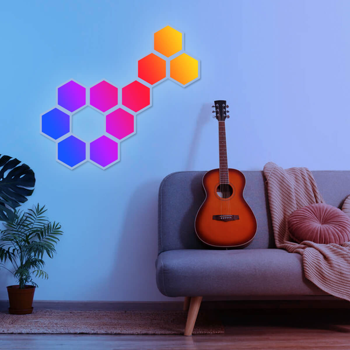 MCWOFI RGB Hexagon Light Panels