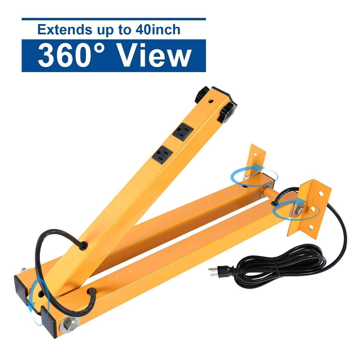 Heavy duty double universal working arm