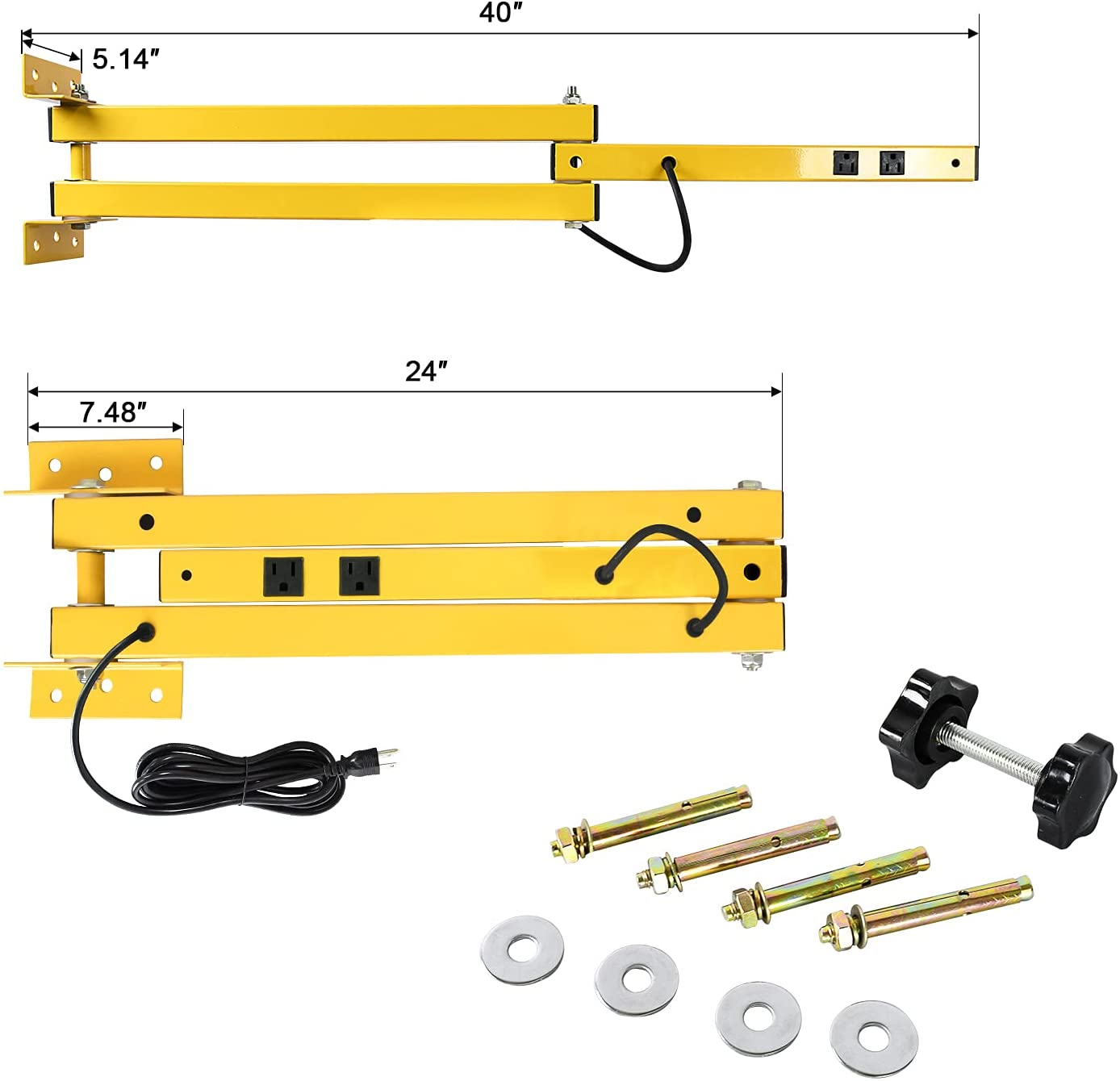 Loading Dock Light Arm 40in with 2 Socket