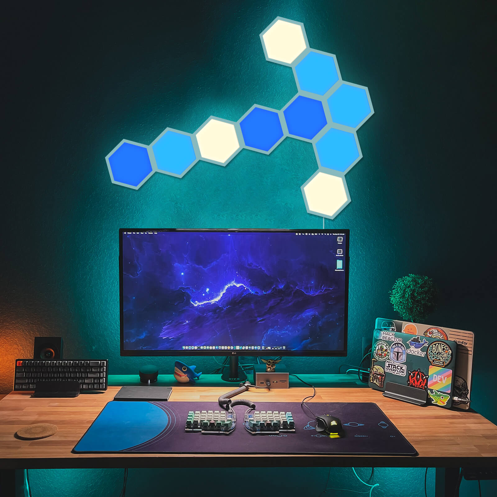 hexagon lights