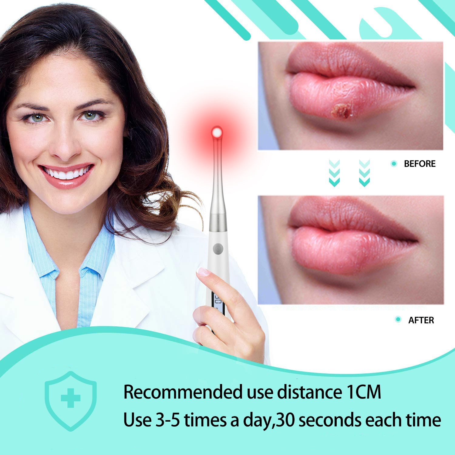 Red Light Cold Sore Treatment Device