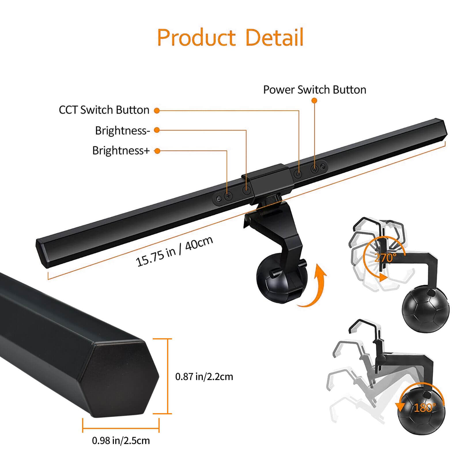 MCWOFI LED Monitor Light Bar